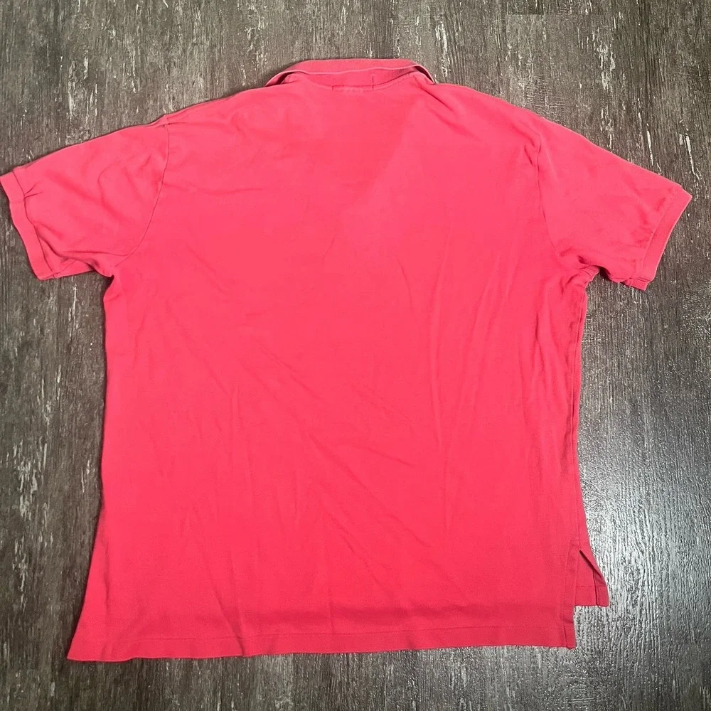 Polo‎ Ralph Lauren Polo Shirt Mens XL Pink Short Sleeve Green Pony Soft Cotton